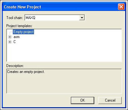 Figure 3. Creating an empty project.