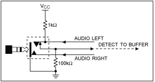 圖1. 插孔自動(dòng)檢測電路