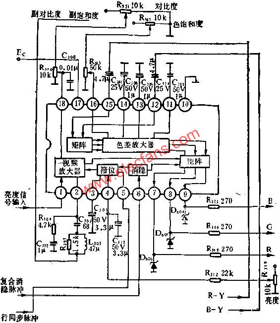 BJ5612方框圖和外圍電路圖  www.solar-ruike.com.cn