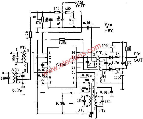 D1201調頻/調幅中頻放大電路的應用  www.solar-ruike.com.cn