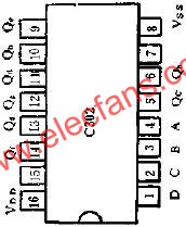 C302八段字形譯碼器的外引線和功用線路圖  www.solar-ruike.com.cn