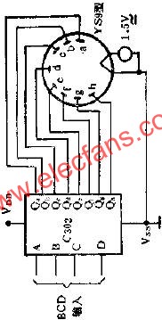 C302八段字形譯碼器驅動10V熒光數碼管線路圖  www.solar-ruike.com.cn