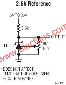 LT1009典型應用電路圖  www.solar-ruike.com.cn