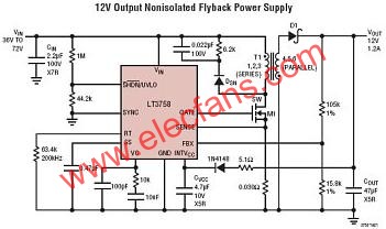 LT3758典型應(yīng)用電路  www.solar-ruike.com.cn