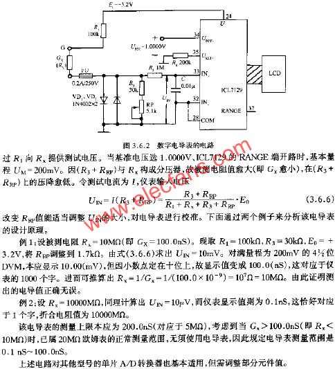 數字電導表的電路  www.solar-ruike.com.cn