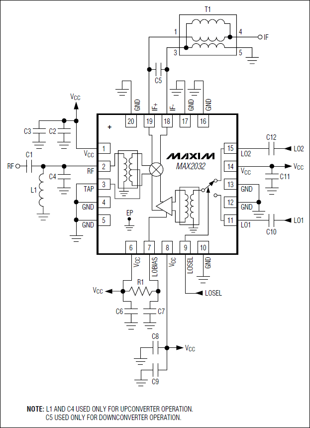 MAX2032：典型應用電路