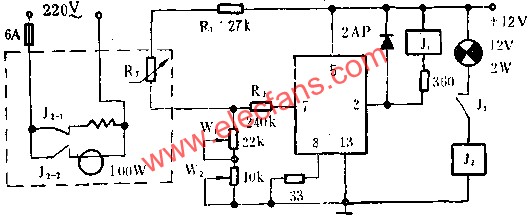 JEC-2組成自動恒溫箱電路圖 www.solar-ruike.com.cn