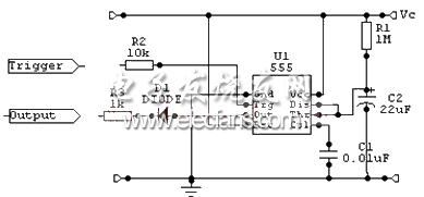 基于555定時(shí)器電源延時(shí)電路