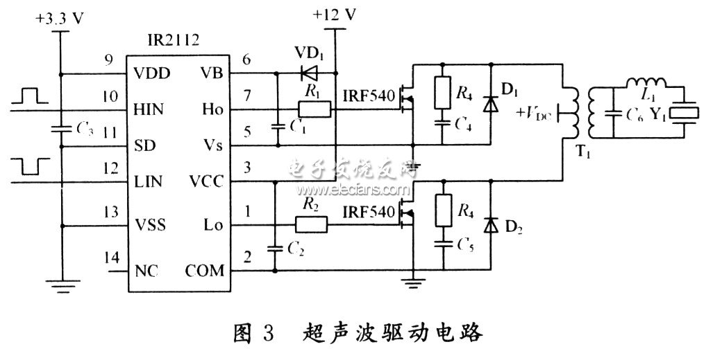 低頻超聲透皮儀中的超聲波驅(qū)動(dòng)電路