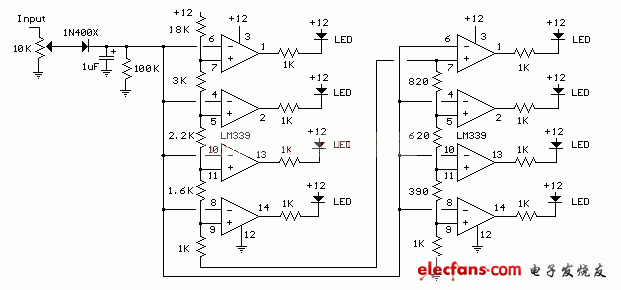 LED的音量表電路