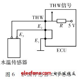 水溫傳感器的工作電路