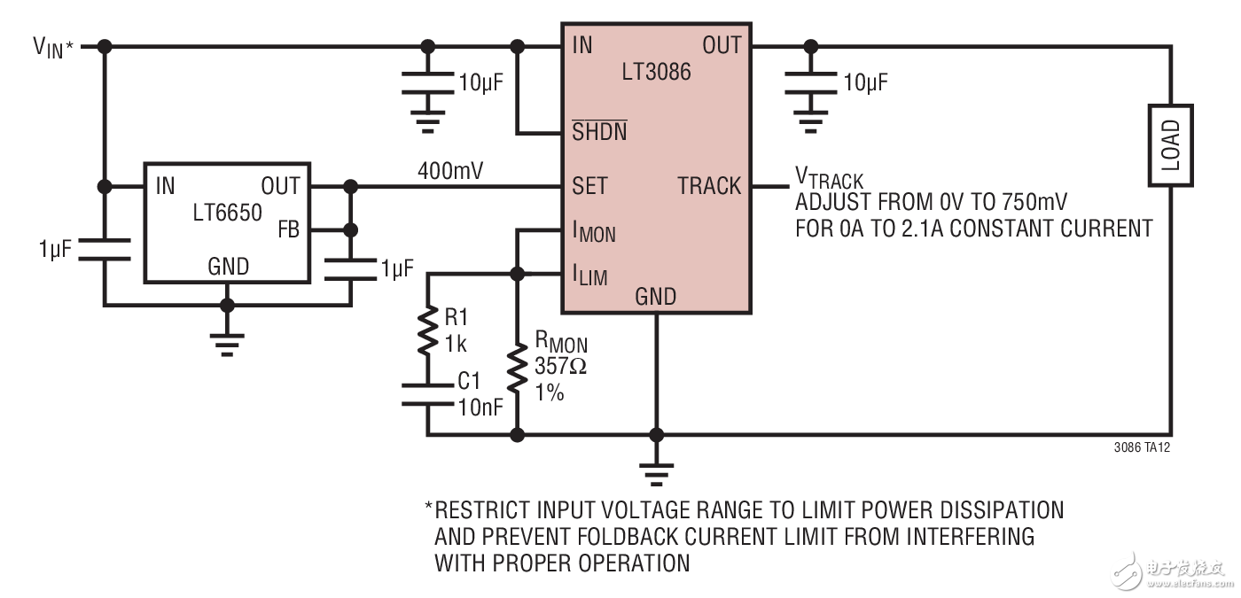 可調型壓控電流源電路圖