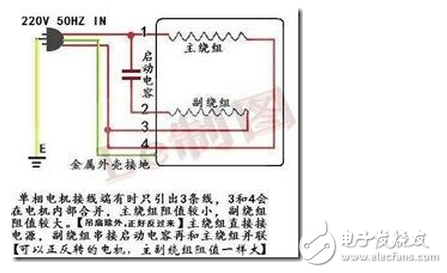 電容啟動電機接線圖_單相電機電容接線圖_單相雙電容電機接線圖實例詳解