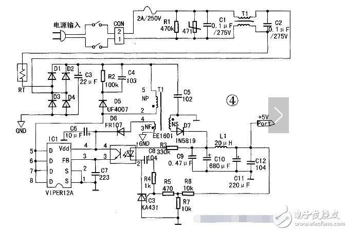 基于VIPER12A芯片設計的開關電源