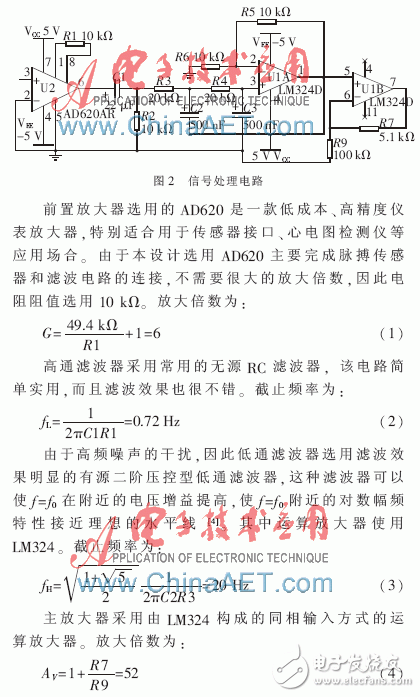 基于FPGA的脈搏信號采集系統設計