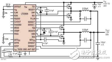 高效率的多相DC/DC控制器應用電路原理圖