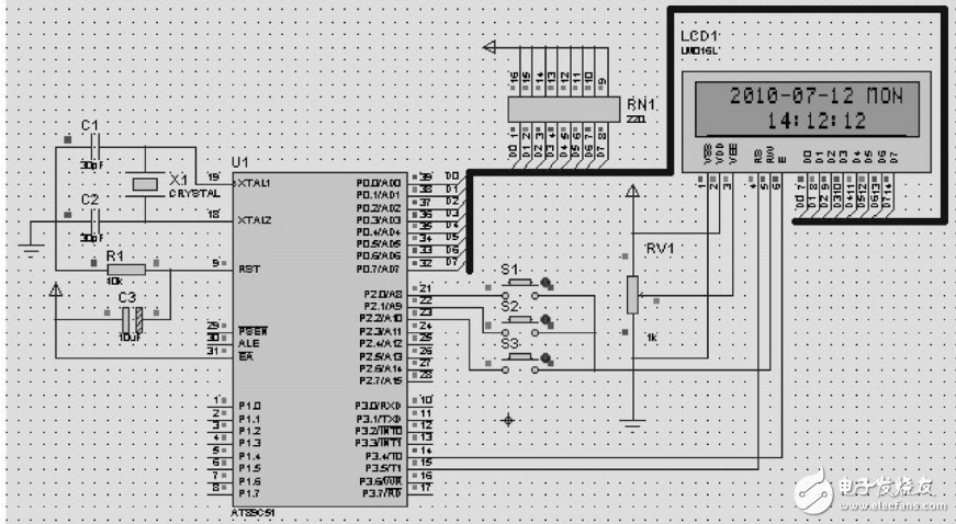 基于proteus電子臺歷的設計（單片機設計）